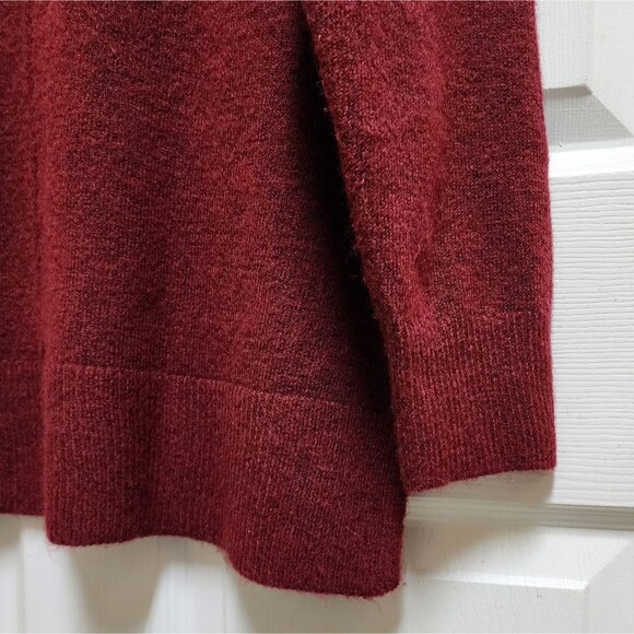 Westbound Sweater Womens M Red Wool Blend Tunic Oversized Crew Long Sleeve Soft - Picture 9 of 9